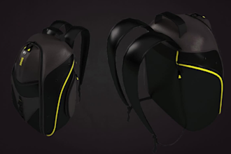 sculpt 3d bag,4k HD render backpack 3d secondlife 3d bag prototype and animation