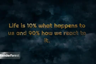 create custom typography animated video and text animation