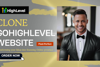 clone gohighlevel website, landing page or sales funnel, pixel perfect design