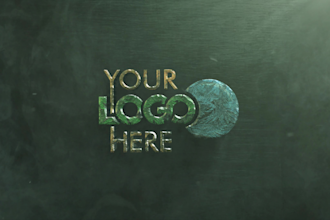 create custom 3d frost ice logo intro