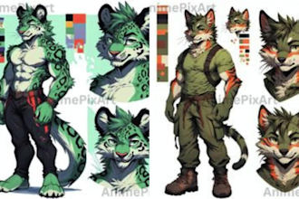 draw anime furry art fursona nsfw illustration fanart digital art cartoon charac