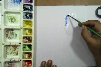 hand drawn watercolor, pencil sketch, line art with video
