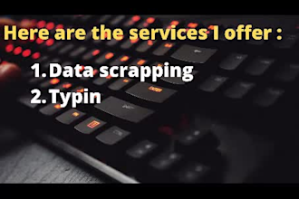 data entry ,web research ,copy past , typing work
