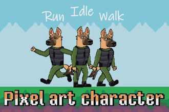 design characters for game and sprites animations