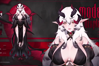 draw pretty live2d model,2d vtuber model,live2d vtuber model, anime vtuber model
