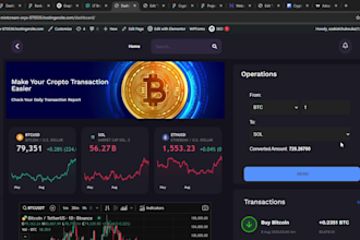 build, rebuild cryptocurrency investments website as full stack web developer