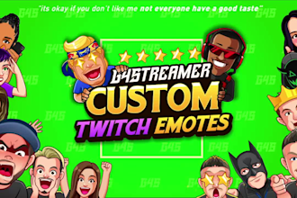 create custom twitch emote, kick, discord or tiktok emotes