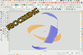 do emb logo and lettering design in 1 hour