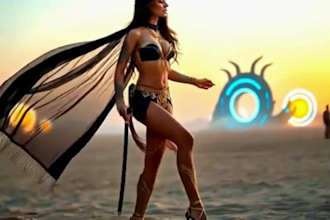 create an epic ai driven music video with stunning visuals