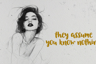 create a custom drawing lyric video in pencil sketch style
