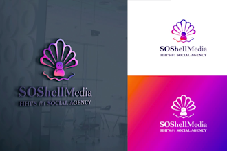 do unique minimalist logo within 8 hours with 3d mockup