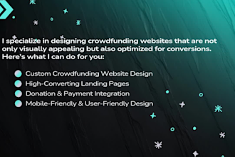design a crowdfunding, nonprofit, websites