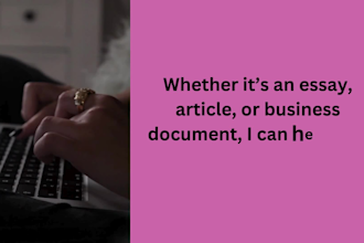 professionally proofread and edit your document