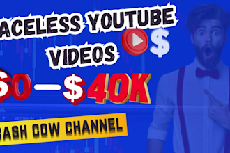 create high quality faceless cash cow videos for passive youtube income