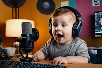 create ai baby podcast video with lip sync for you