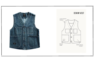 provide vest fashion design tech pack factory production vest and spec sheet