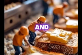 viral ai miniature videos, 3d food miniworkers animation, promo ads, food menu