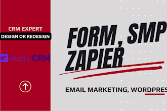 set up fluent CRM, fluent SMTP, and email automation for your wordpress website