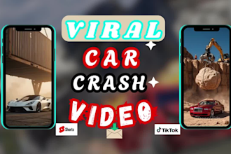 viral ai car crash videos, beam ng drive clips and youtube shorts