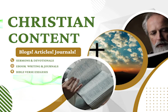 write your christian blogs, articles, sermon summaries, and devotionals