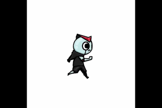 create 2d hand drawn or pixel art animation