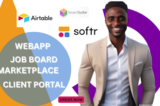 build softr webapp, client portal, job board, market place