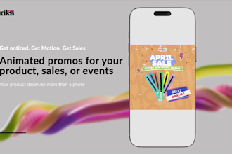 create dynamic product motion graphics with photos, text, and effects