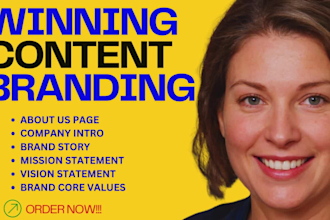 write brilliant brand narratives, mission statements, brand story, core values