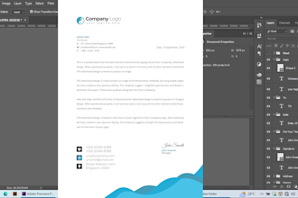 design corporate letterhead for your business