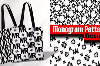 design a seamless monogram pattern for your brand