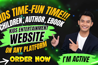 build book author website, children book website, kindergarten children website