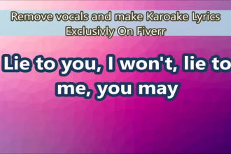 make karaoke lyrics video