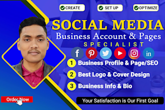 perfect all social media accounts create, set up and optimize professionally