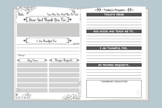 design prayer journal interior