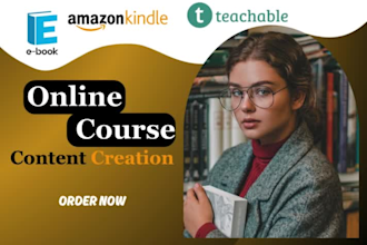 create ebook online course content, amazon KDP ebook writer, teachable course