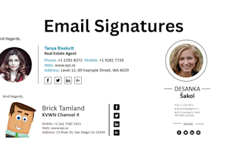 design email signature clickable, gmail signature, outlook, apple mac sign
