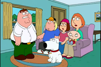 family guy 2d animation yellow cartoon character simpson rick and morty style
