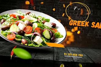 create food promo video or restaurant menu