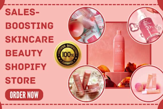 design skincare beauty cosmetics spa jewelry lipstick shopify store website