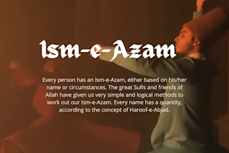 calculate and tell you, your ism e azam