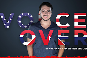 record a professional english male voice over