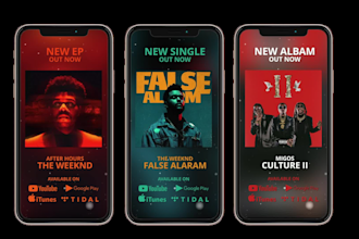 do music promo video for instagram and facebook stories