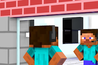 create minecraft 3d animation