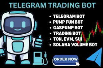telegram trading bot solana volume bot pump fun bot holder sui evm gaspump ton