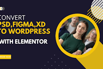 professional figma to elementor website conversion and redesign