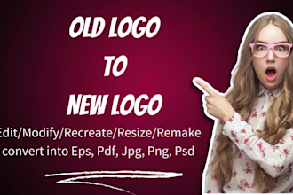 do logo redesign, redo, remake, edit, modify, fix, and vectorize in just 3 hour