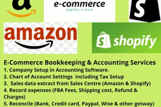 provide ecommerce bookkeeping services for amazon shopify