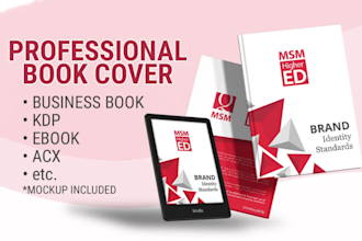 design cover for your book, ebook with 3d mockup