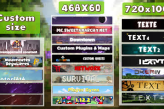 create banner animation for minecraft, rust, fivem server liste