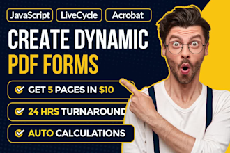 create dynamic interactive PDF fillable form using livecycle, javascript